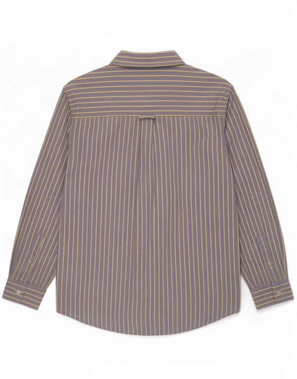 Chaps Mens Shirt Medium Blue Striped Cotton
