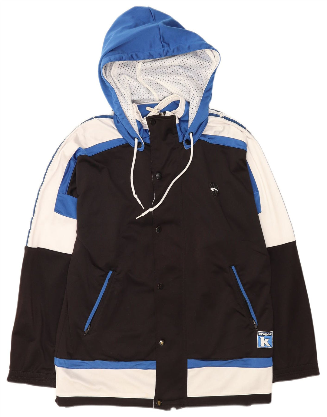 Kronos Træningsdragt med hætte til mænd Topjakke Medium Sort Colourblock Polyester