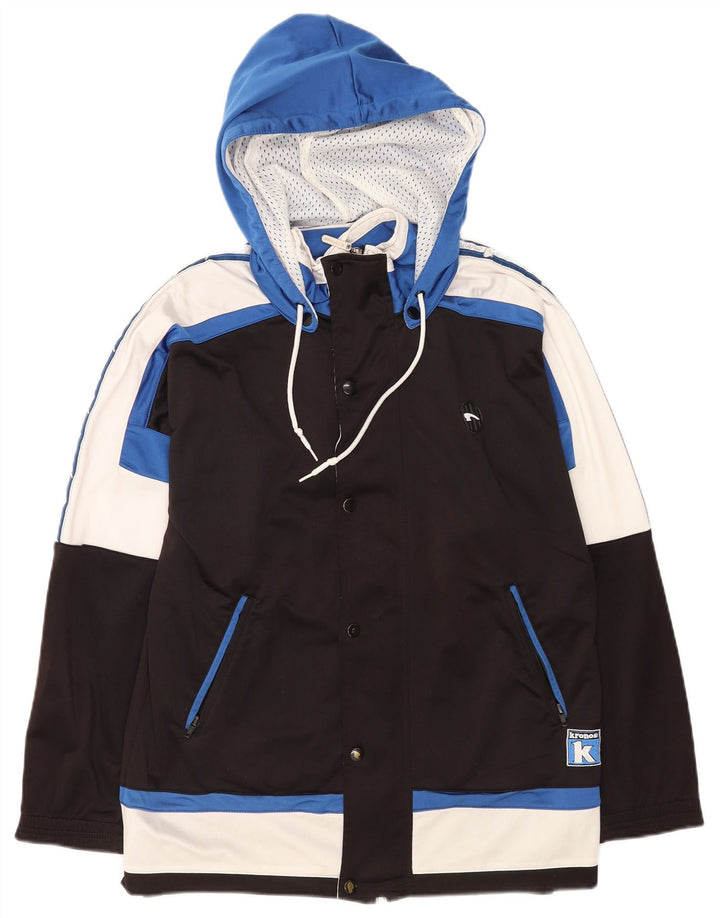 Kronos Træningsdragt med hætte til mænd Topjakke Medium Sort Colourblock Polyester