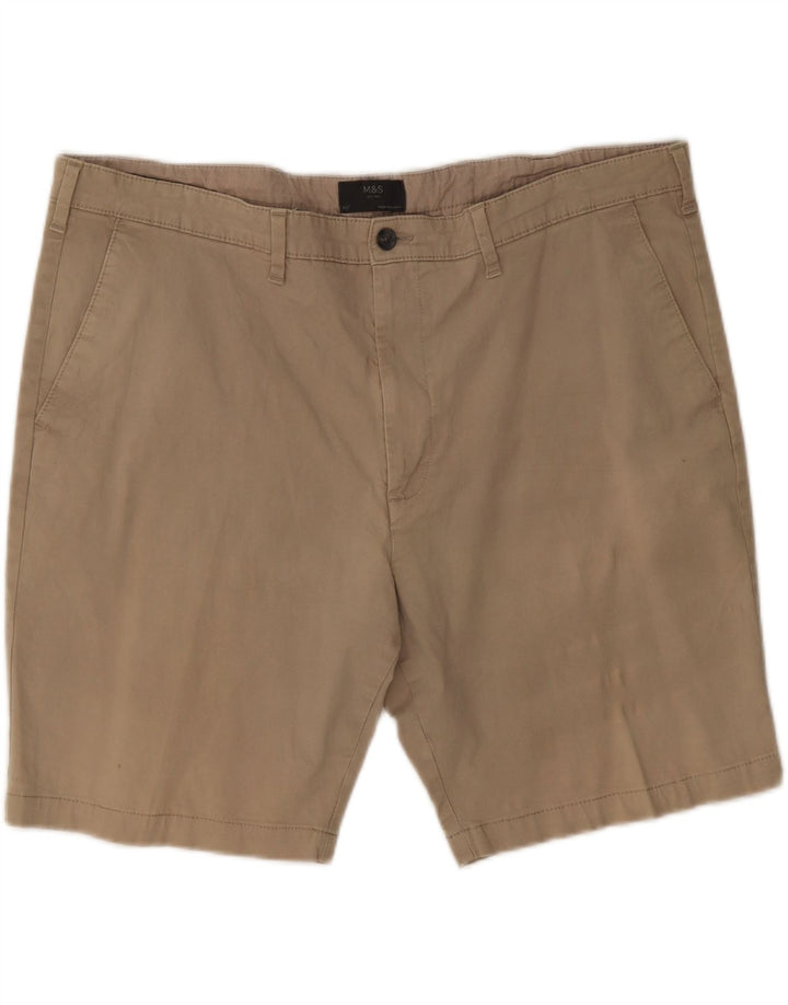Marks & Spencer Herre Chino Shorts W44 2XL Khaki Bomuld