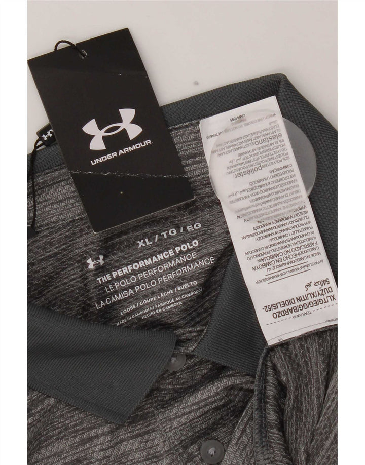 Under Armour Herre Polo Shirt XL Grå Flecked Polyester