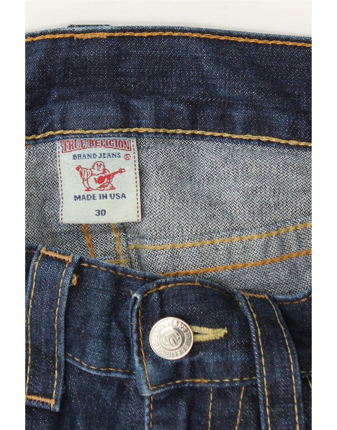 True Religion Straight Jeans til mænd W30 L31 blå bomuld