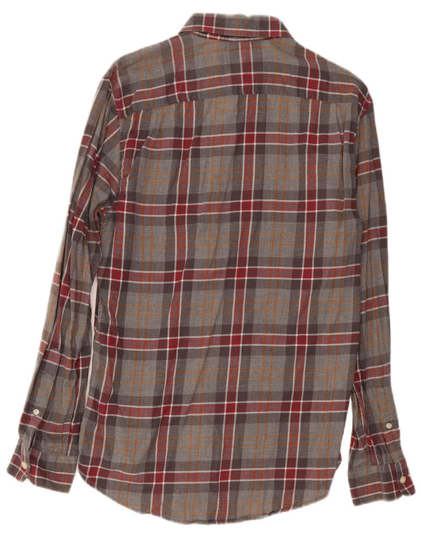 Jack Wills Herre flannel skjorte lille grå plaid bomuld