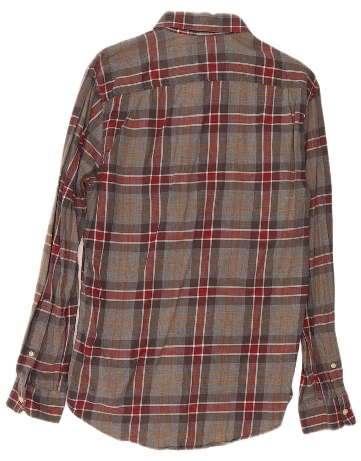 Jack Wills Herre flannel skjorte lille grå plaid bomuld
