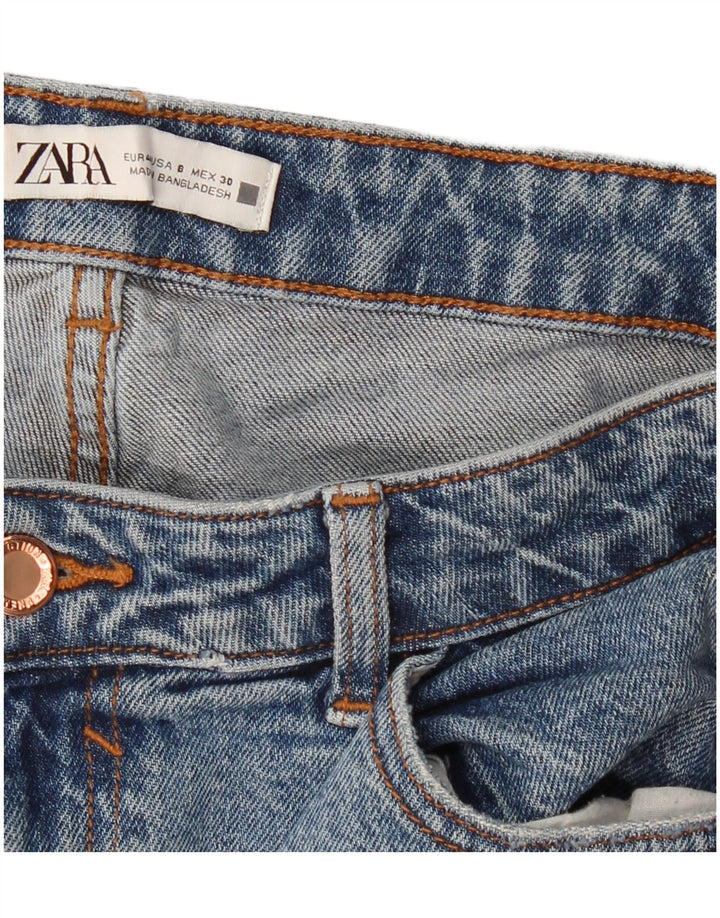 ZARA Dame Distressed Slim Jeans EU 40 Medium W30 L27 Blå