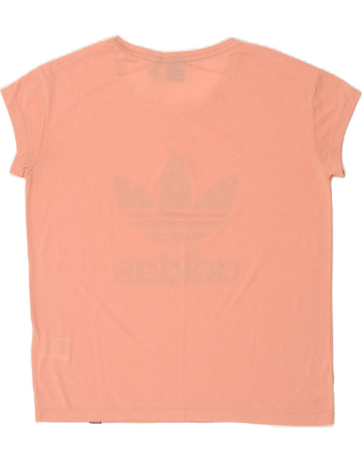 ADIDAS Womens Graphic T-Shirt Top UK 14 Large Pink Polyester Vintage Adidas and Second-Hand Adidas from Messina Hembry 