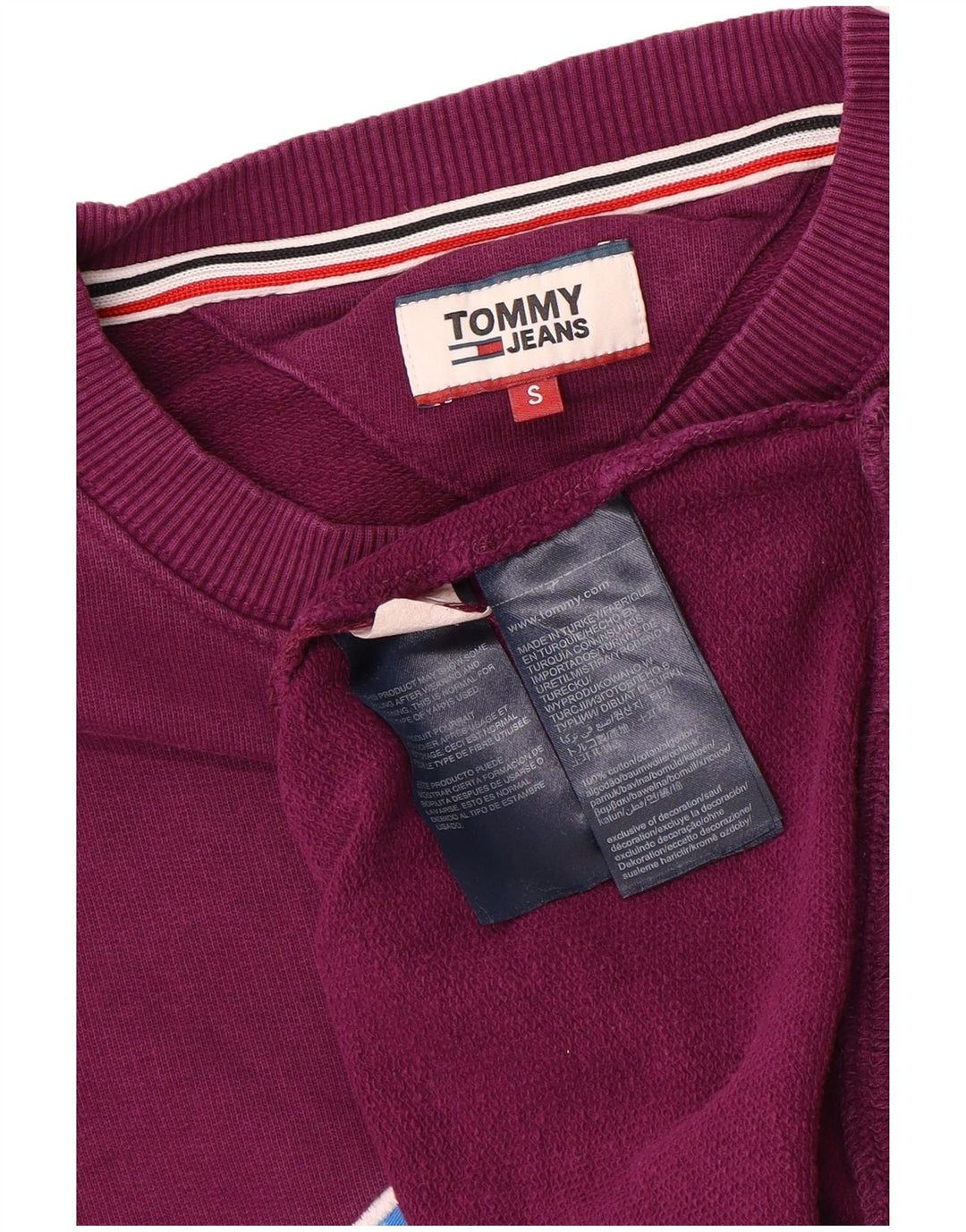 Tommy Hilfiger Herre Grafisk Sweatshirt Jumper Lille Lilla Bomuld