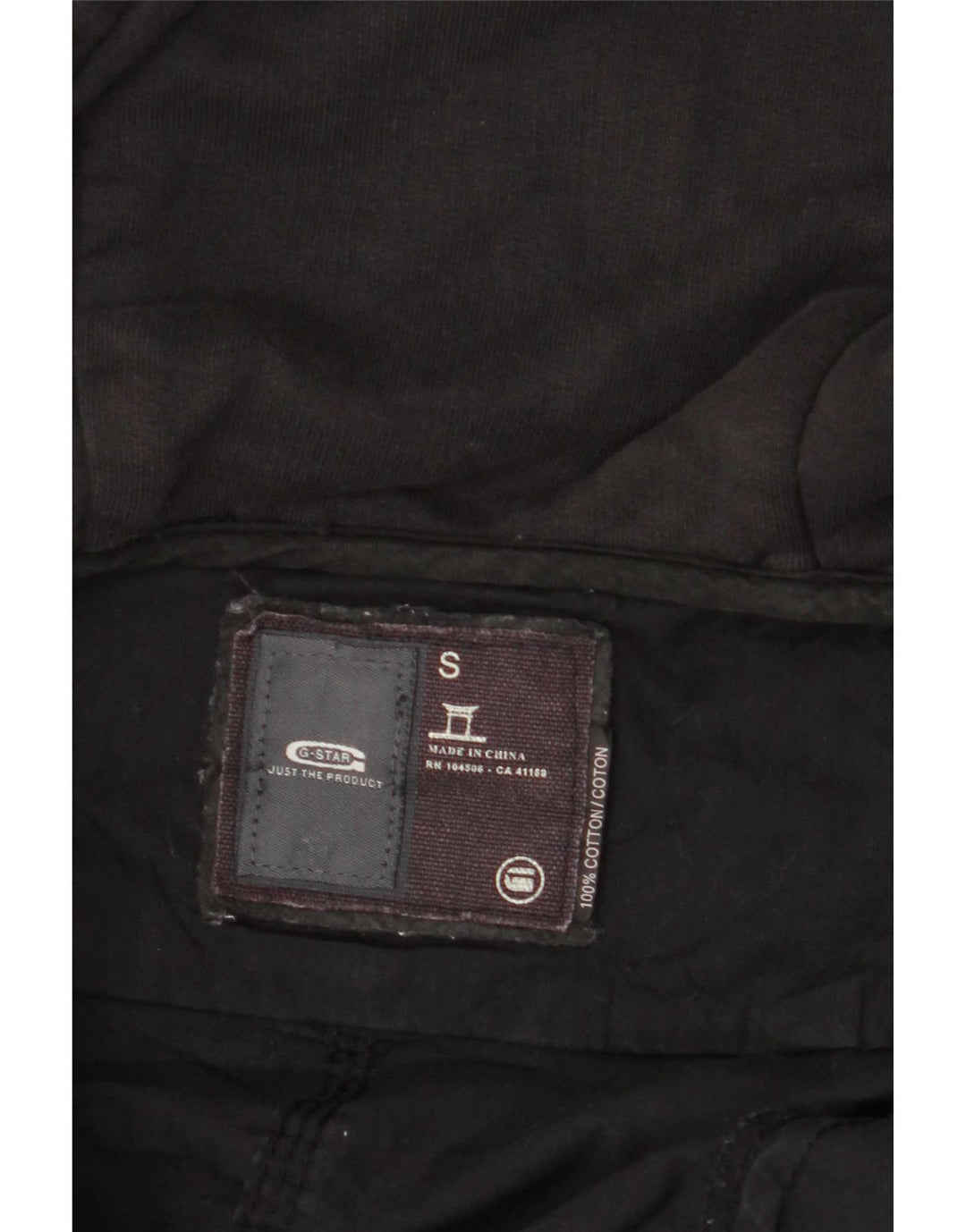G-Star Dame Hooded Utility Jacket UK 10 Small Black Bomuld