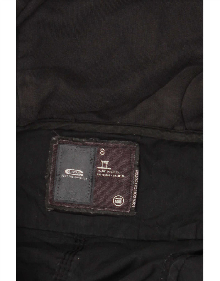 G-Star Dame Hooded Utility Jacket UK 10 Small Black Bomuld