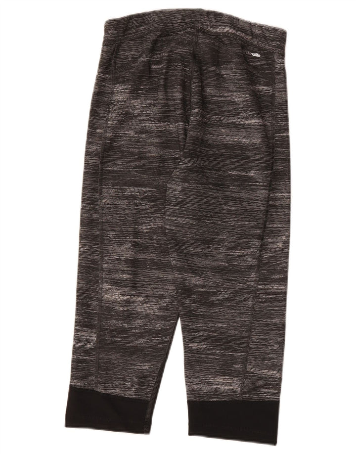 Adidas Dame Climalite Capri Leggings UK 12/14 Medium Grey Colourblock