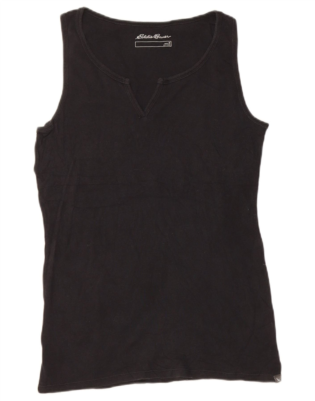 Eddie Bauer Damevest Top UK 12 Medium Sort Bomuld