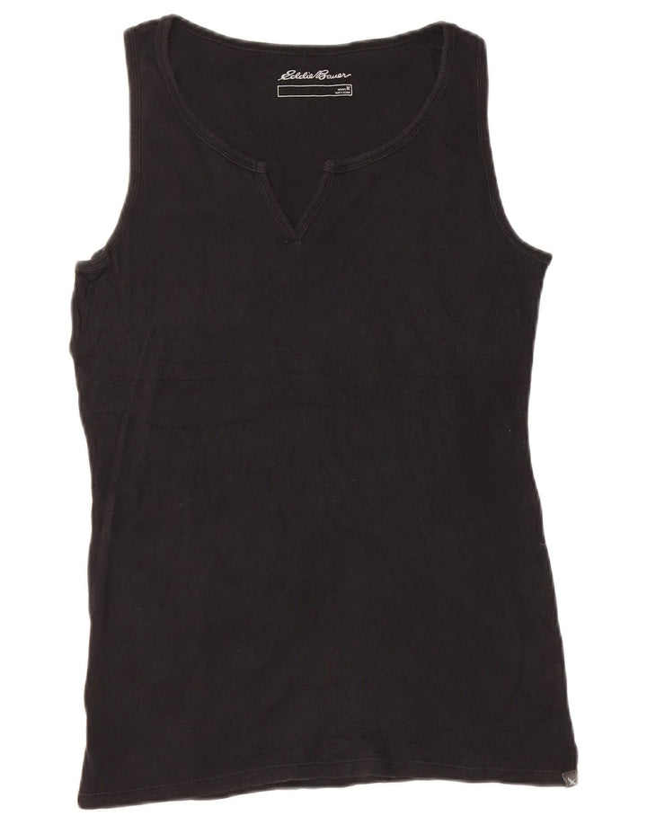 Eddie Bauer Damevest Top UK 12 Medium Sort Bomuld