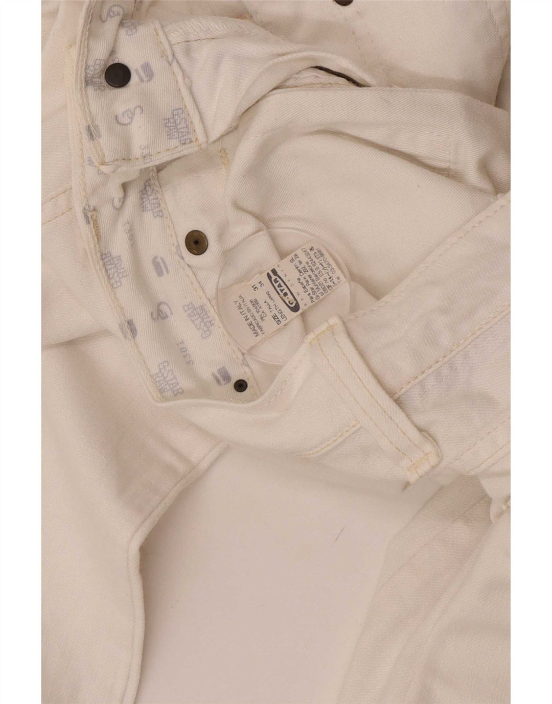 G-Star Dame Slim Jeans W31 L34 Hvid Bomuld