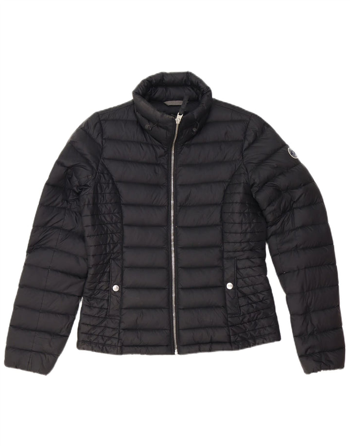 Abercrombie & Fitch Polstret jakke til kvinder UK 10 Lille sort polyester