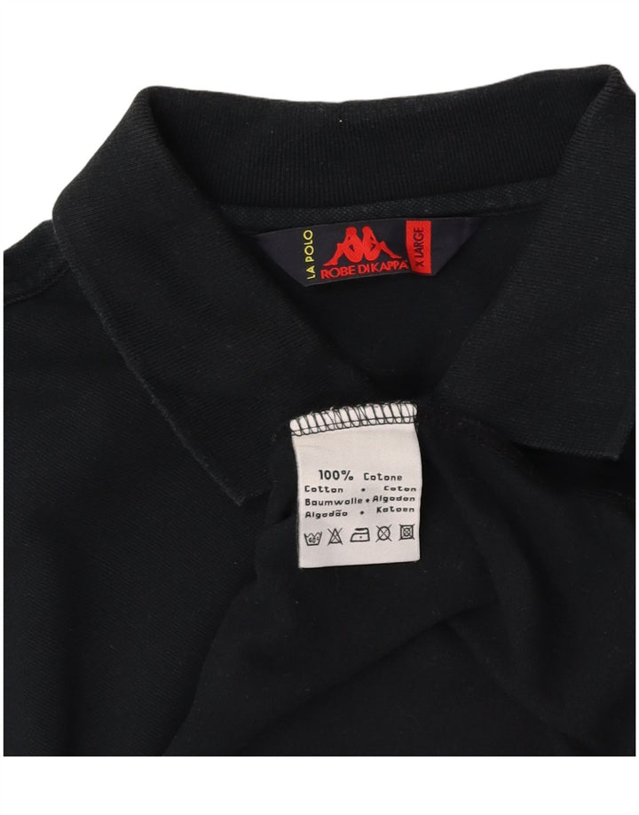 KAPPA herre poloshirt XL sort bomuld