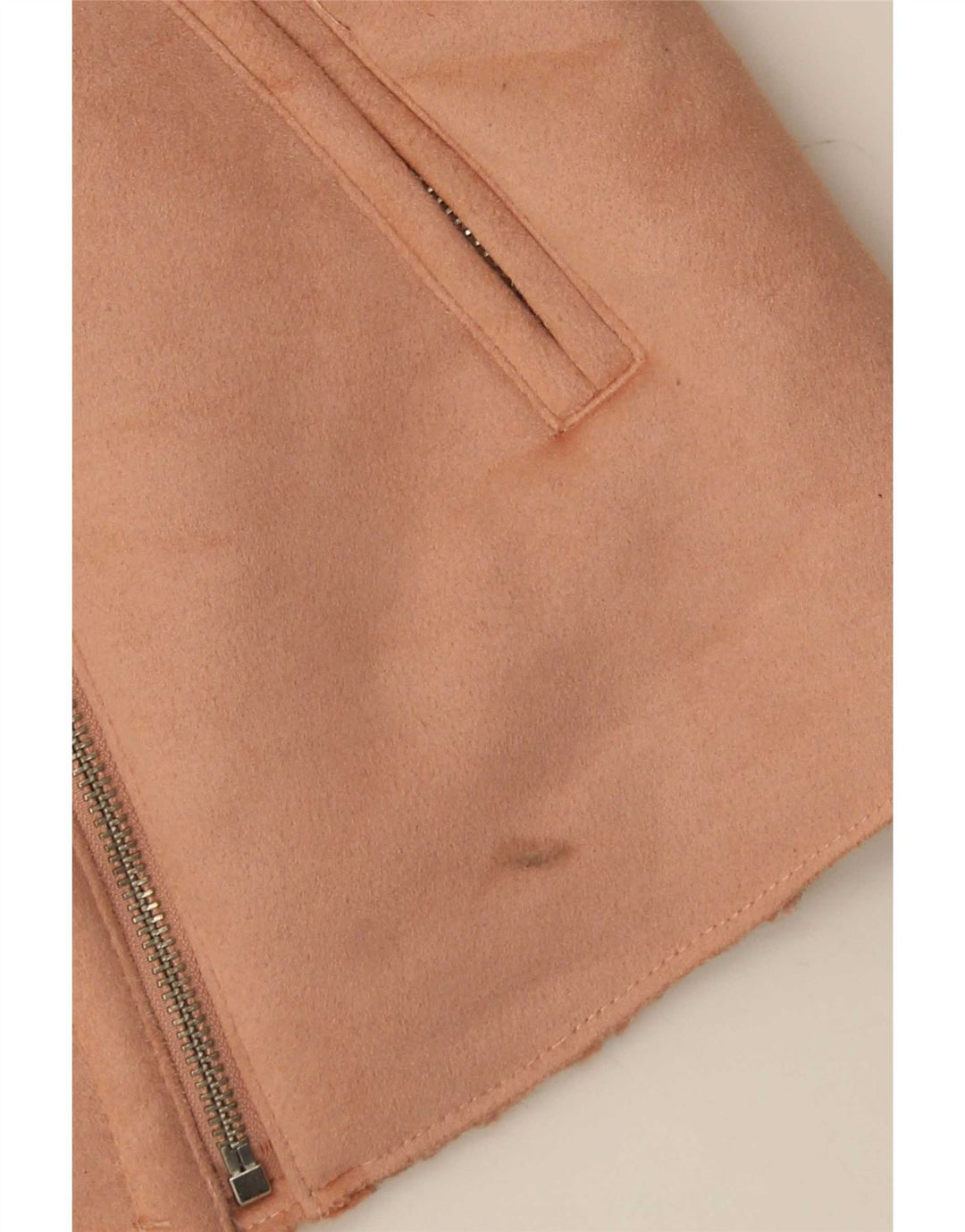 Zara Sherpa-jakke til kvinder UK 10 Small Pink Polyester