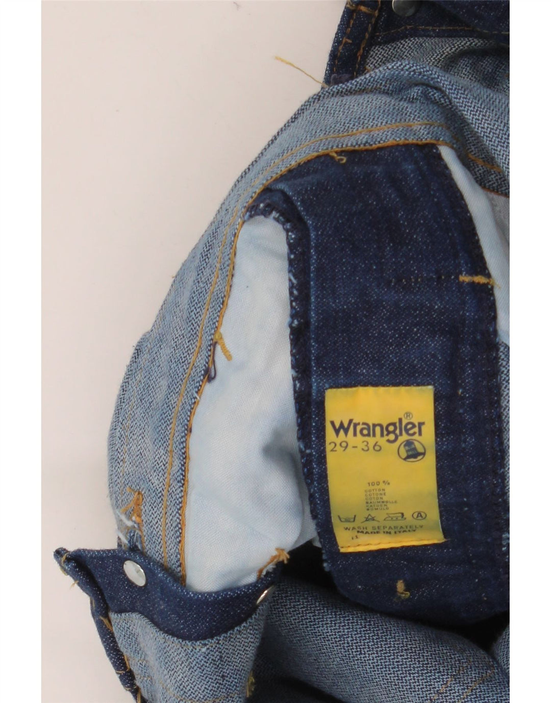WRANGLER Dungarees til mænd Lige jeans W29 L36 marineblå bomuld