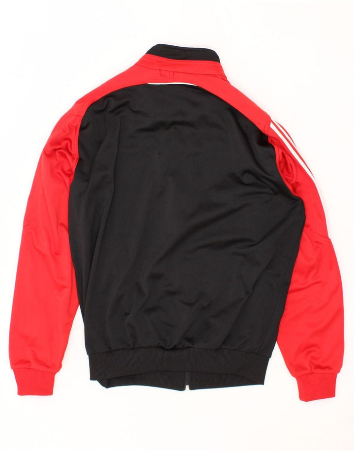 ADIDAS Boys Tracksuit Top Jacket 15-16 Years Black Colourblock Polyester Vintage Adidas and Second-Hand Adidas from Messina Hembry 