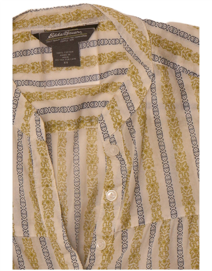Eddie Bauer Dameskjorte UK 6 XS Grøn Blomsterbomuld