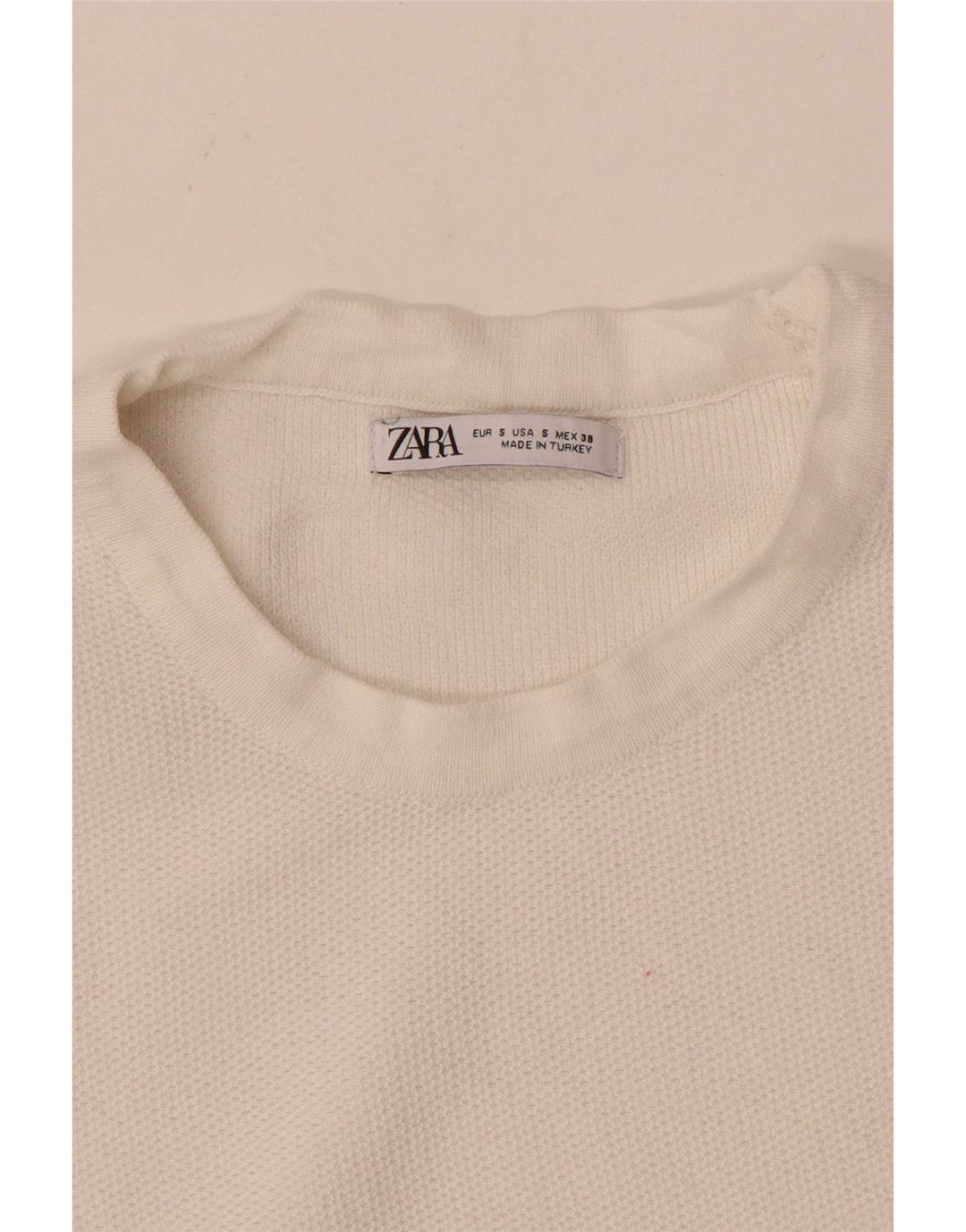 Zara Herre T-Shirt Top Lille Hvid
