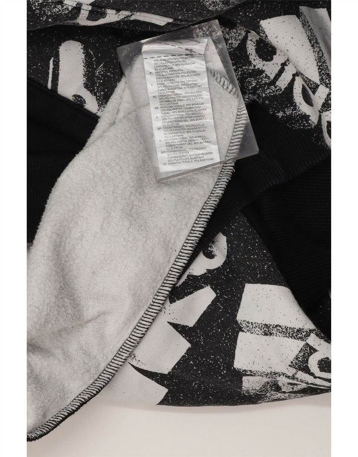 ADIDAS Grafisk hættetrøje til mænd Stor Sort Colourblock Bomuld