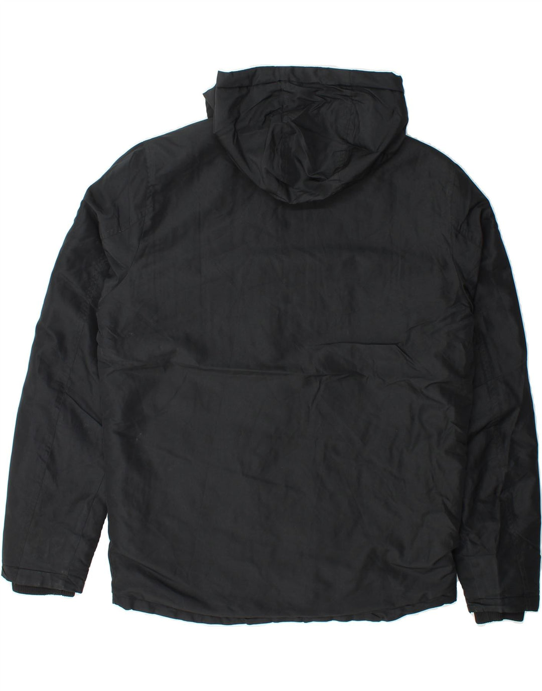 JACK & JONES Mens Hooded Windbreaker Jacket UK 38 Medium Black Vintage Jack & Jones and Second-Hand Jack & Jones from Messina Hembry 