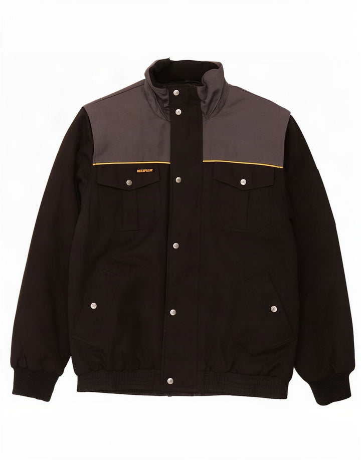 CAT Herre Hooded Utility Jacket UK 42 XL Sort Colourblock Polyester