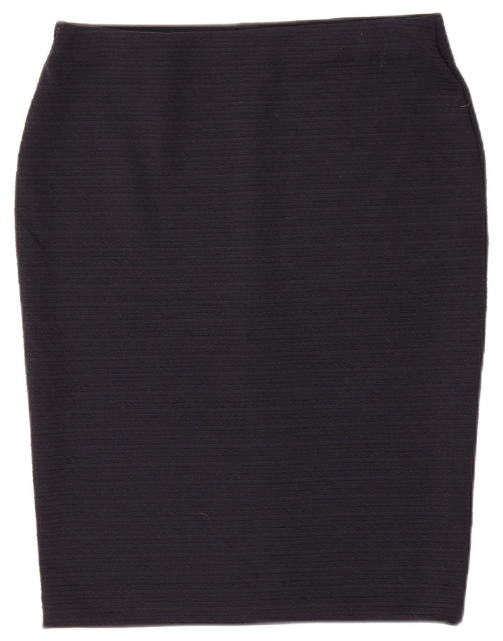 Marks & Spencer Pencil Nederdel til kvinder UK 12 Medium W30 Marineblå polyester