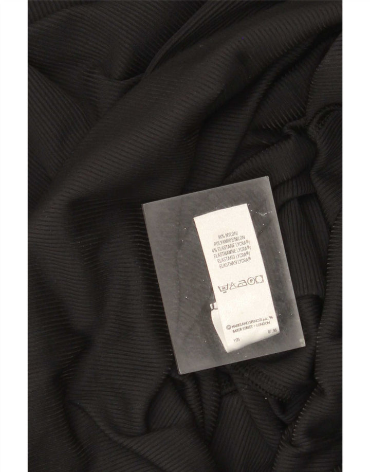 Marks & Spencer Dame Maxi Dress UK 10 Small Black Nylon