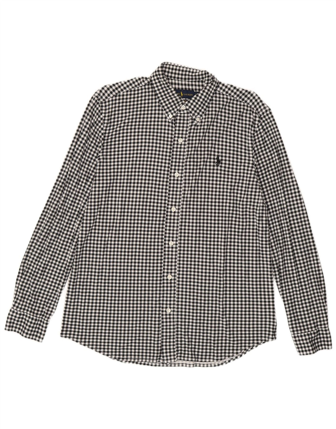 Ralph Lauren Herre flannelskjorte Stor sort Gingham Bomuld