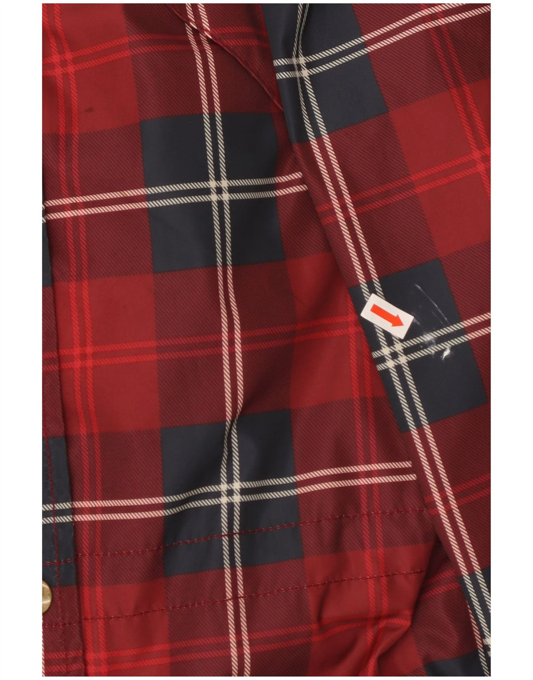 JACK WILLS Kvinder Oversized Hætte Regnjakke UK 6 XS Rød Ternet Polyester