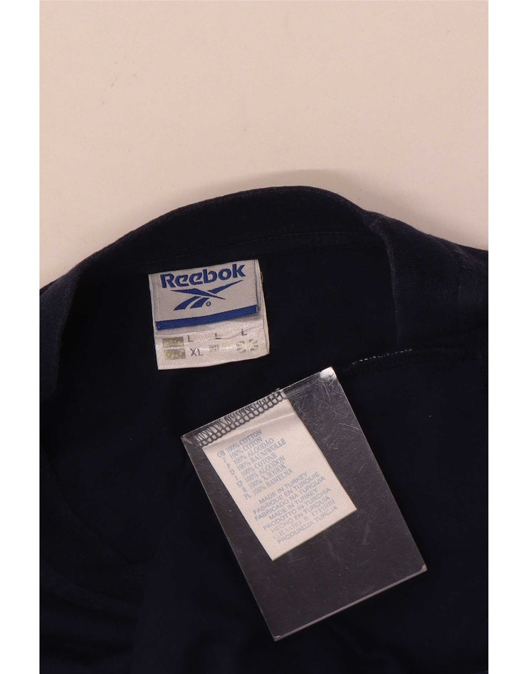 Reebok Herre grafisk T-shirt Top Stor marineblå bomuld