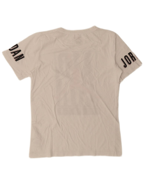Jordan Boys Grafisk T-Shirt Top 13-14 år XL Hvid Bomuld