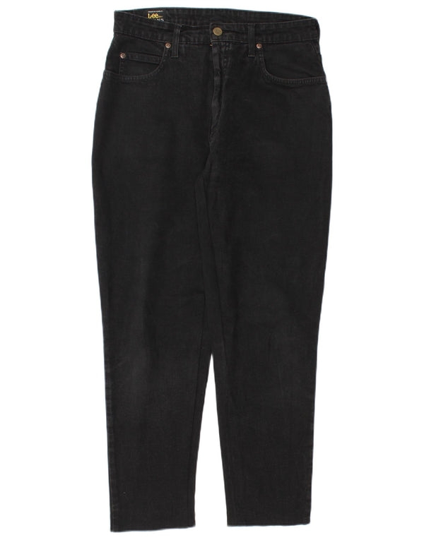 Lee Womens Virginia Højtaljede tilspidsede jeans W32 L26 Sort bomuld