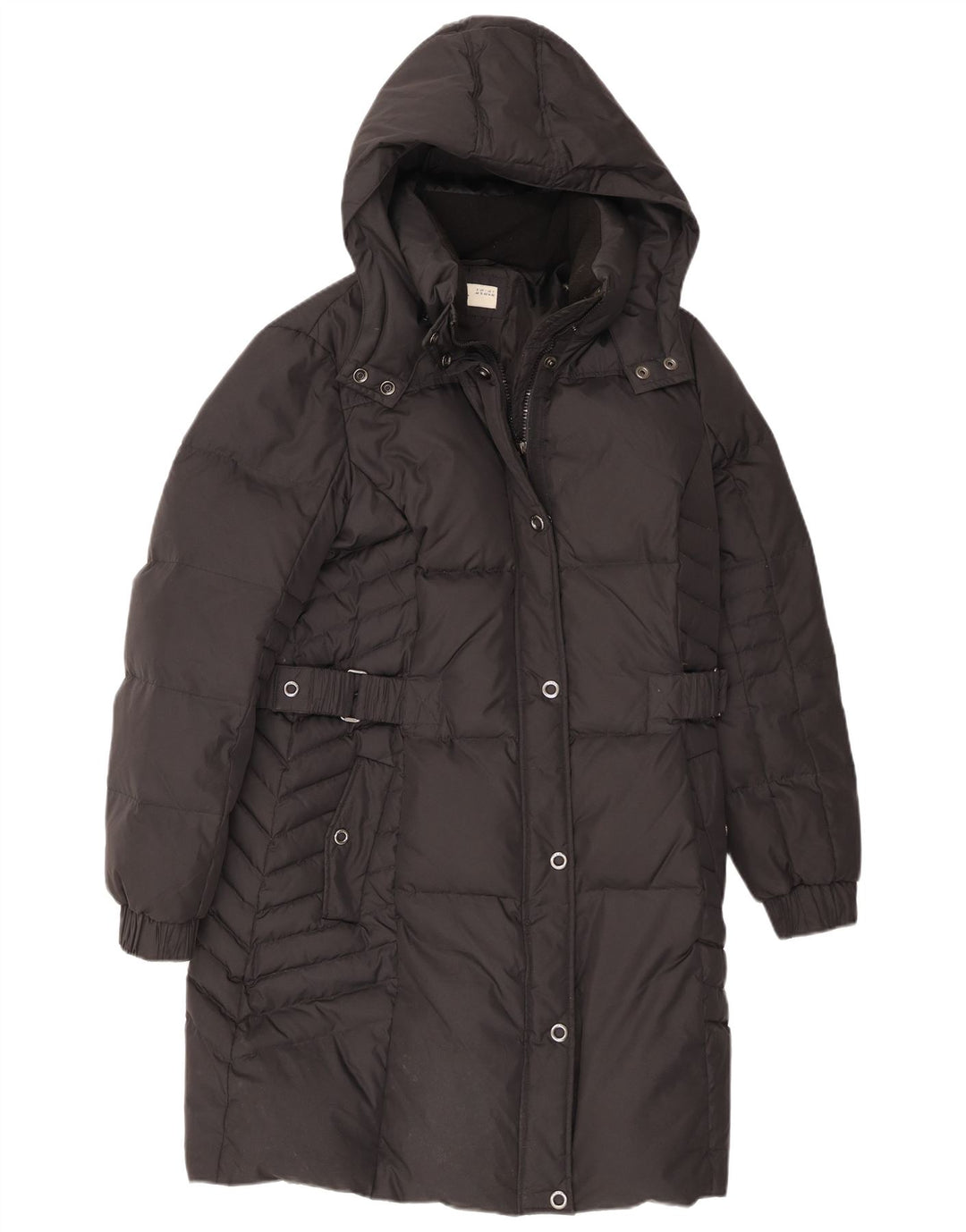 Esprit Dame Hætte Polstret Frakke UK 18 XL Sort Polyester