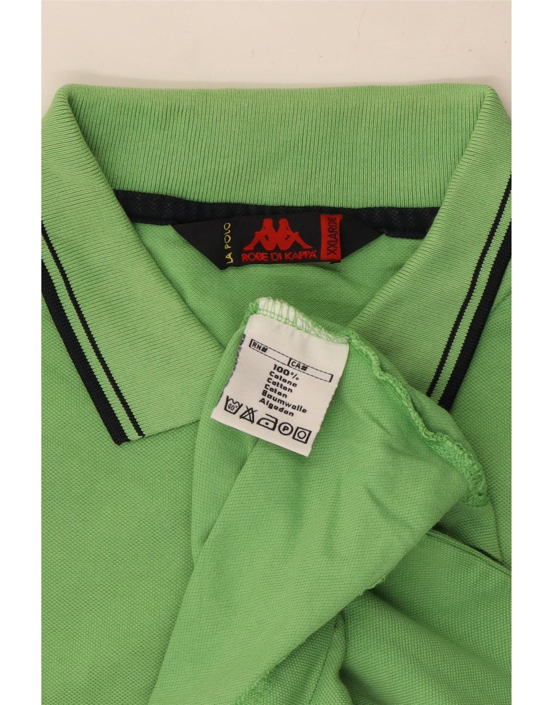 Kappa herre poloshirt 2XL grøn bomuld