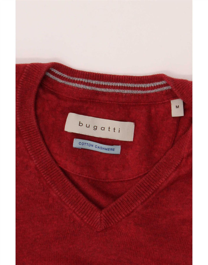 Bugatti Herre V-hals sweater Medium Bourgogne bomuld
