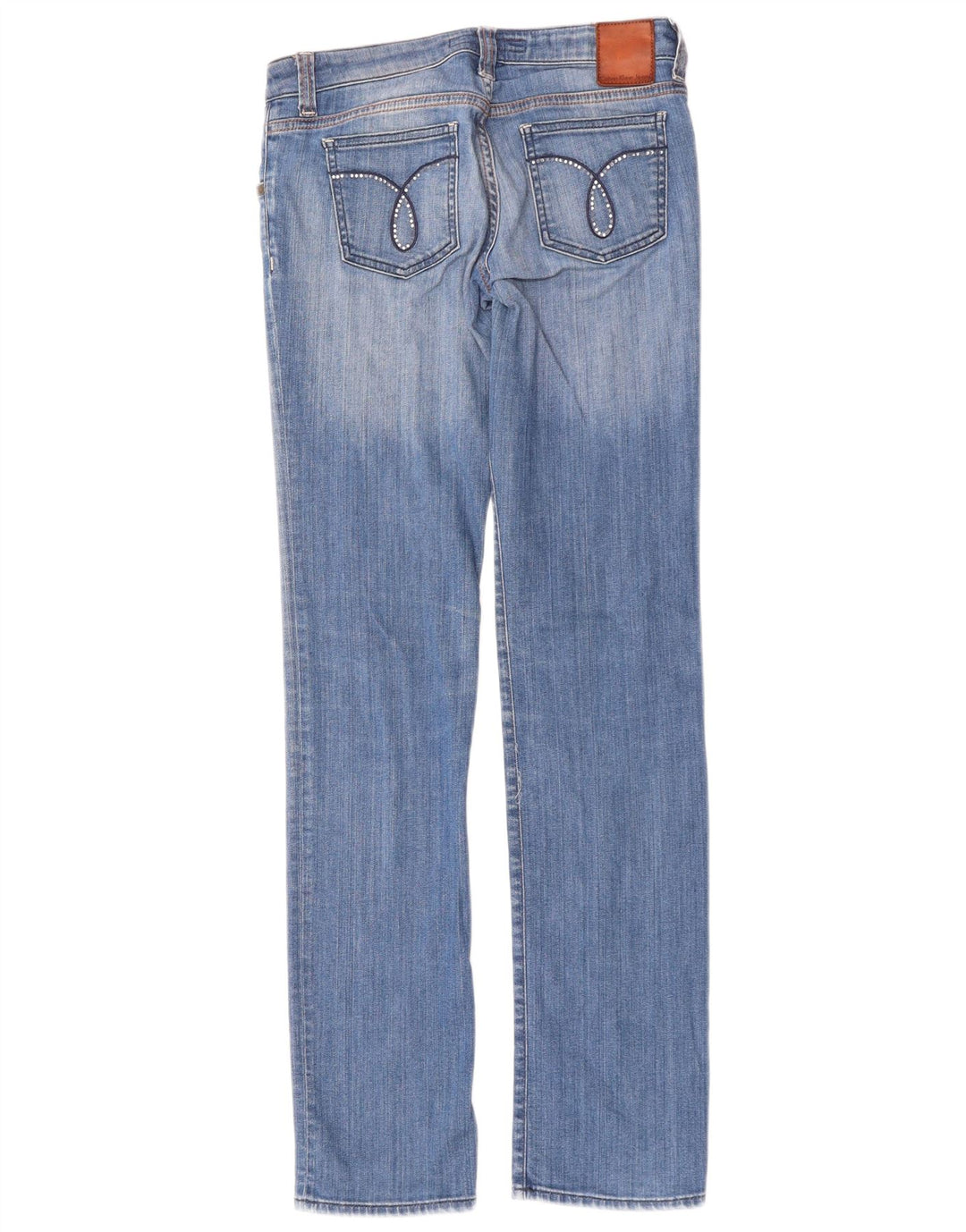 CALVIN KLEIN Dame Regular Fit Slim Jeans W28 L33 Blå Bomuld