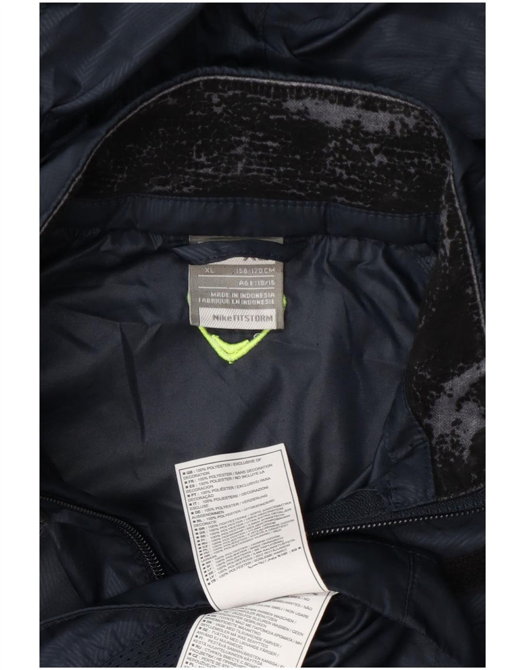 Nike Boys Barcelona Regnjakke med hætte 13-14 år XL Marineblå Polyester