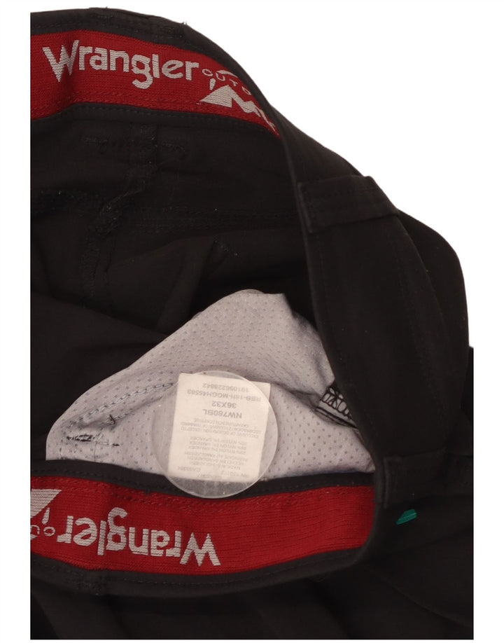 WRANGLER Straight Cargo Bukser til mænd W36 L32 Sort Nylon