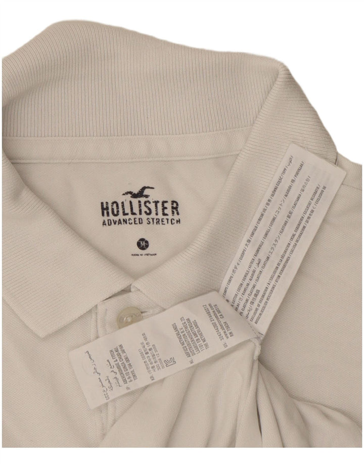 Hollister herre poloshirt Medium hvid bomuld