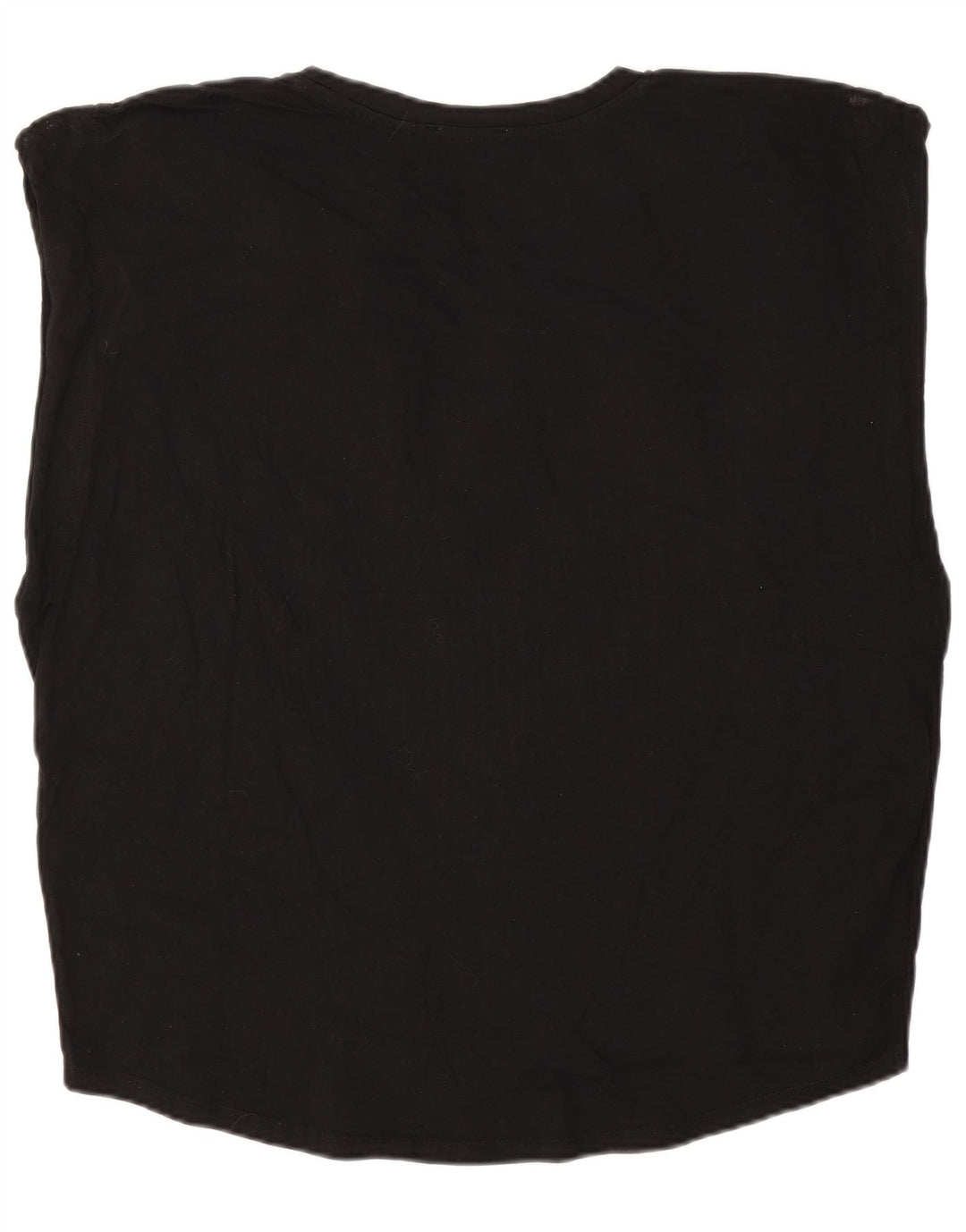 Zara Dame Oversized Vest Top UK 12 Medium Sort Bomuld