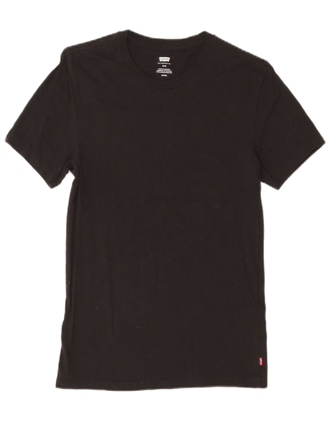 Levi's Herre Slim Fit T-shirt Top Lille sort bomuld