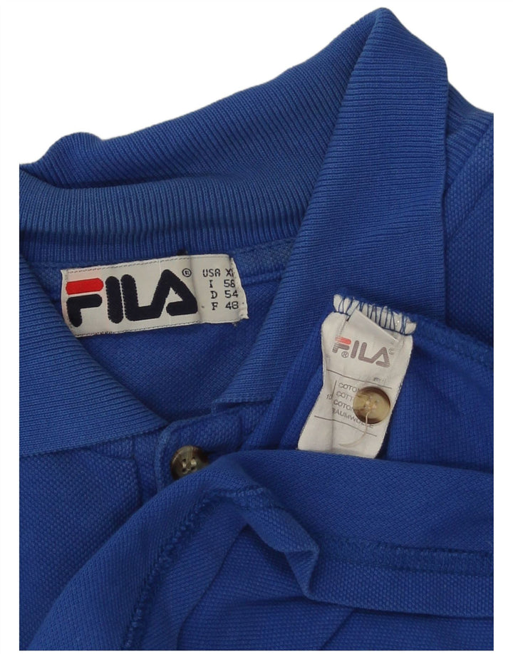 Fila herre poloshirt XL blå bomuld