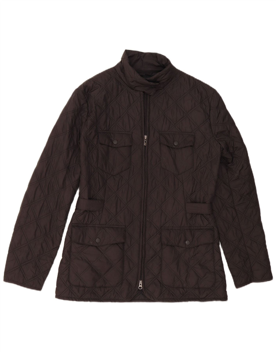 Sergio Tacchini Quiltet jakke til kvinder IT 46 Stor sort polyester