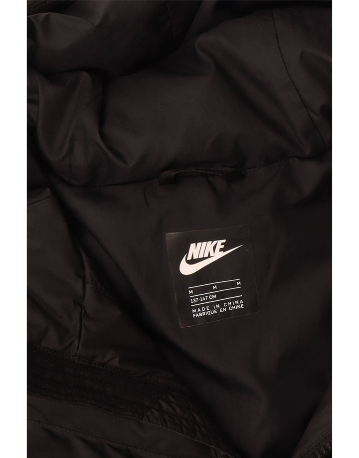 Nike drenge hættepolstret jakke 10-11 år medium sort polyester sport