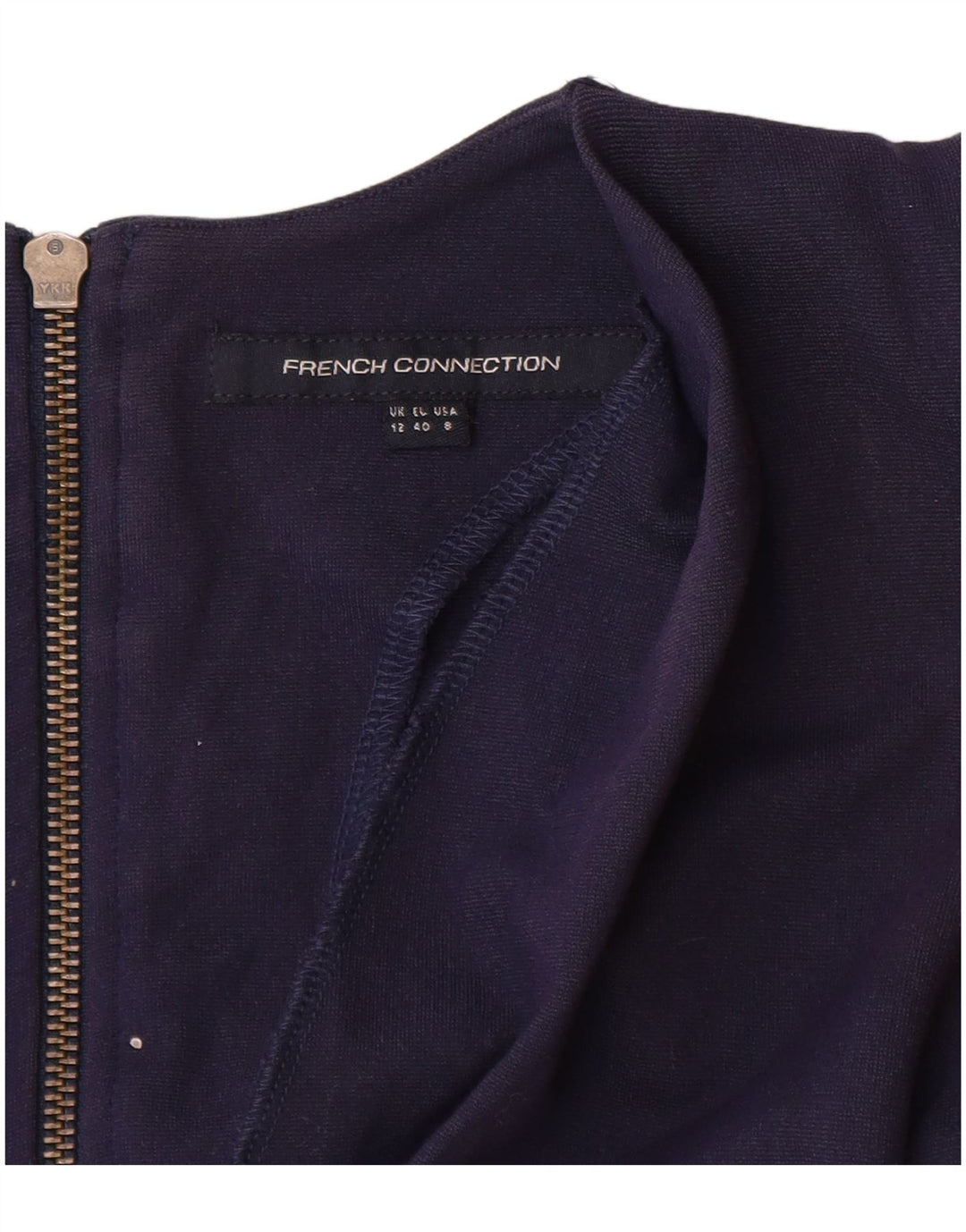 French Connection Dame 3/4-ærmet Skede Kjole UK 12 Medium Navy Blue