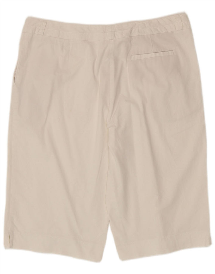 Marks & Spencer Bermuda Shorts til kvinder UK 16 Large W36 White Bomuld