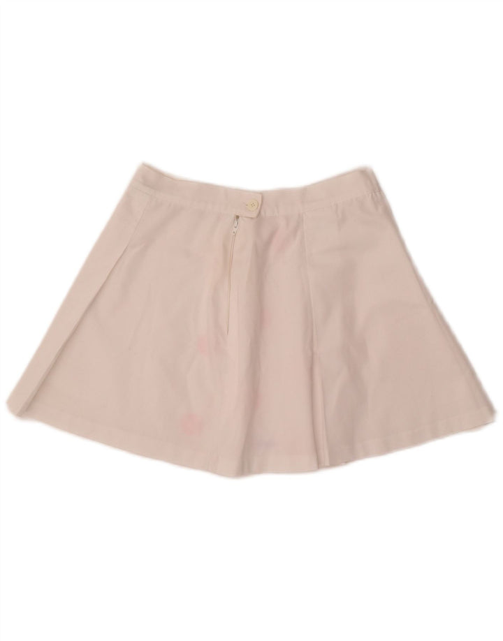 Diadora Dame Mini-nederdel UK 12 Medium W26 White Polka Dot Polyester