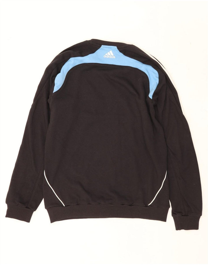 Adidas Herre Climalite Sweatshirt Jumper UK 40/42 Medium Sort Colourblock